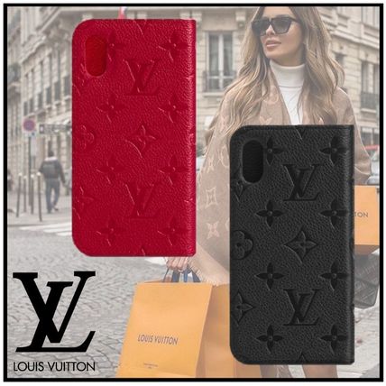 Louis Vuitton 2020 SS Monogram Leather iPhone X iPhone XS Logo Smart Phone Cases M63588 M63586 