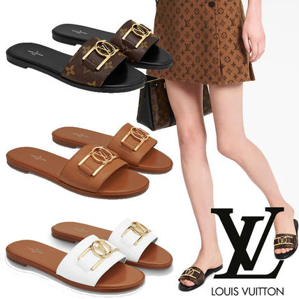 Louis Vuitton Monogram Open Toe Casual Style Street Style Plain Leather 1A64ZO 1A650I 1A64MN 