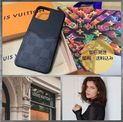 Louis Vuitton DAMIER 2020 SS Leather Logo Smart Phone Cases 