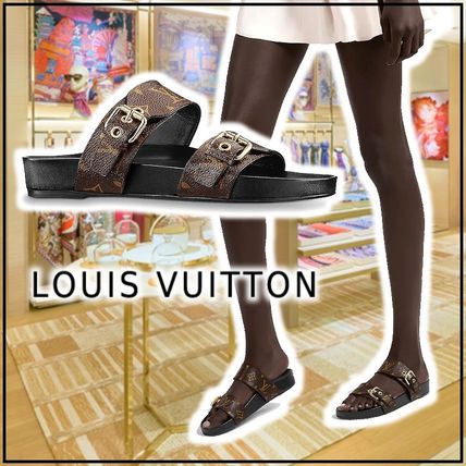 Louis Vuitton 2020 21AW 2020 21 AW BOM DIA FLAT MULE brown more sandals 1A3R5G 
