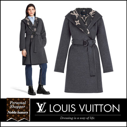 Louis Vuitton MONOGRAM 2020 21AW Monogram Casual Style Wool Blended Fabrics Plain Medium 