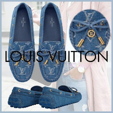 Louis Vuitton MONOGRAM 2020 SS Plain Toe Rubber Sole Blended Fabrics Bi color Elegant Style 1A65XJ 