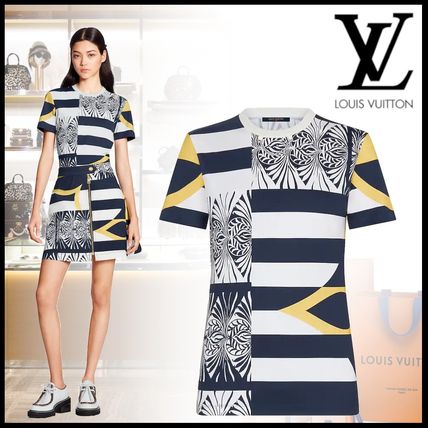 Louis Vuitton 2020 SS Crew Neck Street Style Cotton Medium Short Sleeves Logo 1A7SRA 1A7SR9 1A7SR8 1A7SR7 1A7SR6 1A7SR5 1A7SR4 
