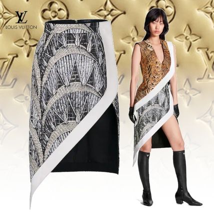 Louis Vuitton Asymmetric Jacquard Skirt 1A62HR 