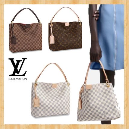 Louis Vuitton DAMIER 2019 20AW A4 Leather Party Style Office Style Elegant Style N42249 N44044 M43701 