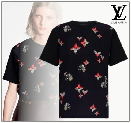 Louis Vuitton MONOGRAM Flower Patterns Monogram Cotton Short Sleeves Logo T Shirts 1A88S6 