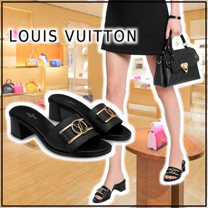 Louis Vuitton 2020 21AW 2020 21 AW LOCKIT MULE black more sandals 1A64HK 