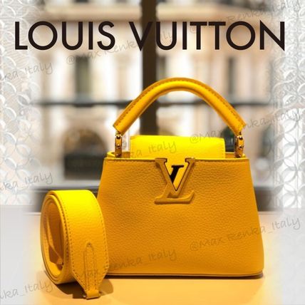 Louis Vuitton CAPUCINES 2020 SS Casual Style 2WAY Plain Leather Party Style Elegant Style 