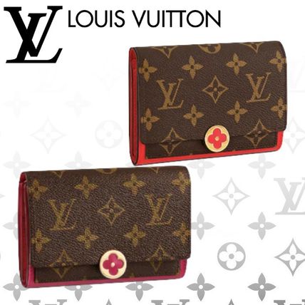 Louis Vuitton 2020 SS Monogram Plain Leather Small Wallet Logo Folding Wallets M64587 M64588 