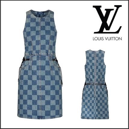 Louis Vuitton 2020 SS Other Plaid Patterns Sleeveless Cotton Dresses 1A5QZE 1A5QZD 1A5QZC 1A5QZB 