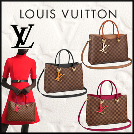 Louis Vuitton DAMIER 2020 SS Casual Style A4 2WAY Bi color Leather Party Style N40052 N40050 N40256 