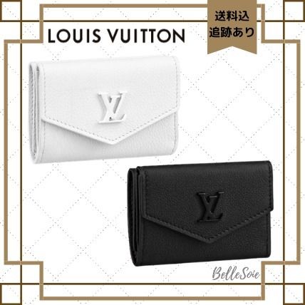 Louis Vuitton 2020 SS Calfskin Plain Leather Folding Wallet Logo Folding Wallets M68787 M68728 