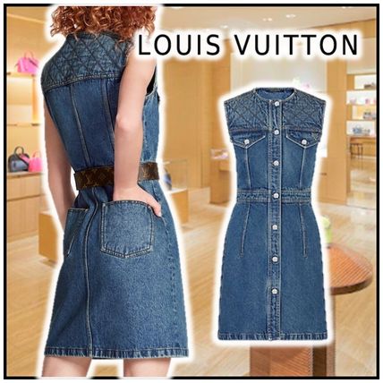 Louis Vuitton 2020 21AW Button Up Denim Dress 1A62OF 