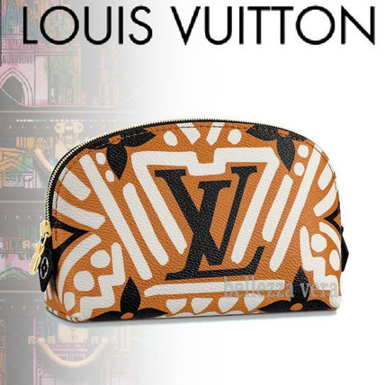 Louis Vuitton 2020 21AW Monogram Leather Logo Pouches &amp; Cosmetic Bags M45475 