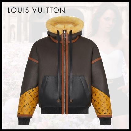 Louis Vuitton Monogram Casual Style Leather Logo Jackets 1A827Z 