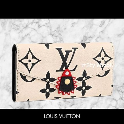 Louis Vuitton PORTEFEUILLE SARAH Monogram Unisex Leather Long Wallets 