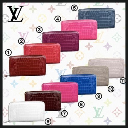 Louis Vuitton Unisex Crocodile Leather Long Wallet Logo Long Wallets N95898N96593 N95915 N96308 N93608 N94786 N94789 N94799 N94791 N94796 N96960 