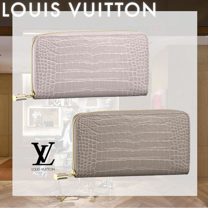 Louis Vuitton ZIPPY WALLET 2020 SS Crocodile Plain Logo Long Wallets N96593 N95898 