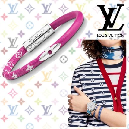 Louis Vuitton Blended Fabrics Elegant Style Bracelets M6571F M6570F 