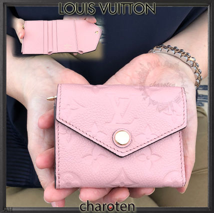 Louis Vuitton MONOGRAM EMPREINTE 2018 19AW Monogram Calfskin Plain Small Wallet Folding Wallets 