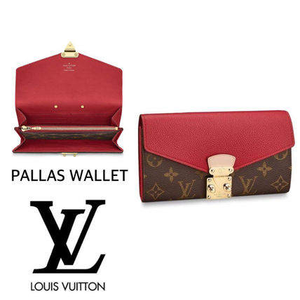Louis Vuitton MONOGRAM Monogram Unisex Blended Fabrics Logo Long Wallets 