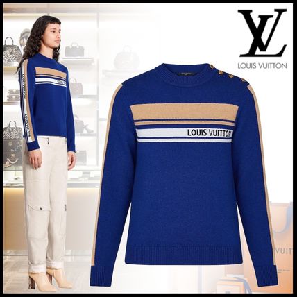 Louis Vuitton 2019 SS Crew Neck Short Casual Style Cashmere Long Sleeves Plain 1A5K02 1A5K01 1A5K00 1A5JZZ 1A5JZY 1A5JZX 1A5JZW 