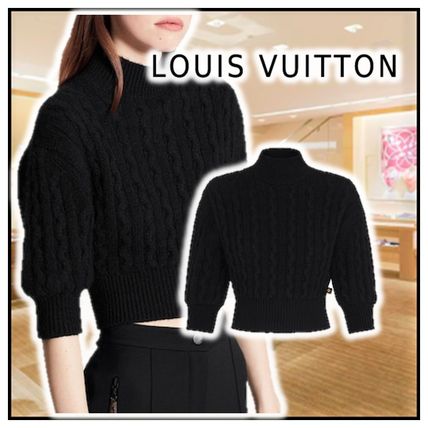 Louis Vuitton 2020 21AW Cropped Cashmere Mock Neck With Puff Sleeves 1A83AL 