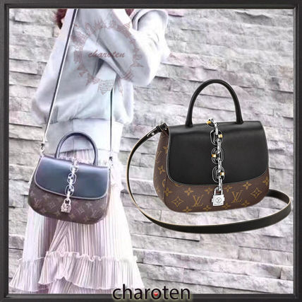 Louis Vuitton MONOGRAM 2017 SS Monogram Calfskin 3WAY Bi color Chain Elegant Style 