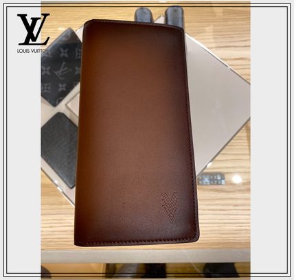 Louis Vuitton 2020 SS Monogram Unisex Leather Logo Long Wallets M61195 