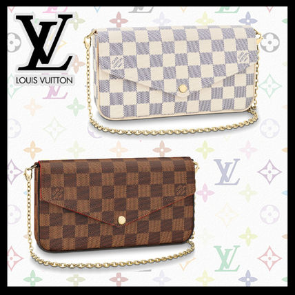 Louis Vuitton DAMIER Felicie Pochette N63032 N63106 