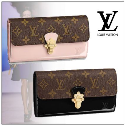 Louis Vuitton Monogram Calfskin Logo Long Wallets M61719 M62558 
