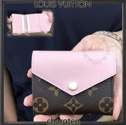 Louis Vuitton MONOGRAM 2018 19AW Monogram Canvas Blended Fabrics Bi color Small Wallet 