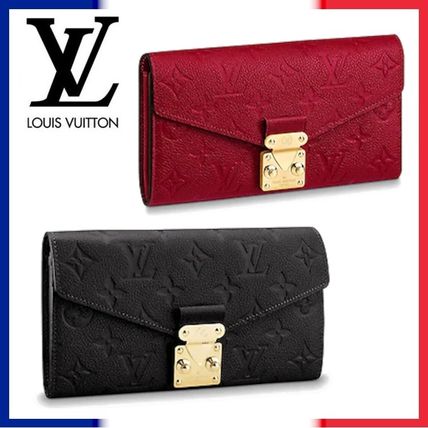 Louis Vuitton MONOGRAM Monogram Leather Logo Long Wallets 