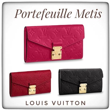 Louis Vuitton MONOGRAM EMPREINTE 2020 SS Monogram Unisex Plain Leather Logo Long Wallets M63728 M62459 M62458 