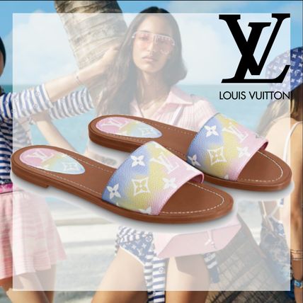 Louis Vuitton MONOGRAM 2020 SS Casual Style Leather Logo Sandals 1A7TOQ 