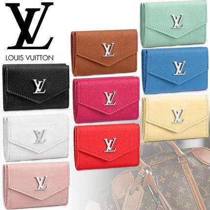 Louis Vuitton Plain Leather Folding Wallet Logo Folding Wallets M68483 M67858 M67859 M67860 M68482 M67862 M68481 M67861 M63921 
