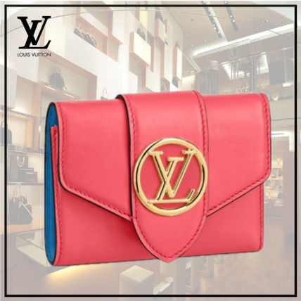 Louis Vuitton PONT NEUF Plain Leather Folding Wallet Small Wallet Logo M69177 