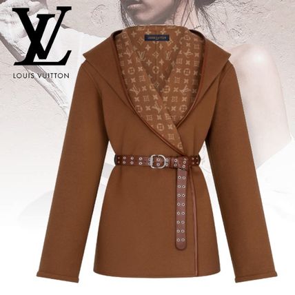 Louis Vuitton 2020 21AW Wrap Peacoat In Wool And Silk With Monogram Detail 1A825Z 