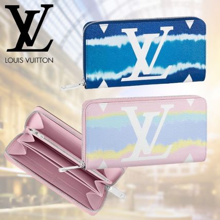 Louis Vuitton ZIPPY WALLET 2020 SS Monogram Tie dye Leather Long Wallet Logo Icy Color M69110 M68841 
