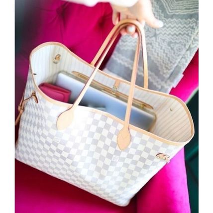 Louis Vuitton NEVERFULL 2020 SS Stripes Monogram Canvas Blended Fabrics A4 2WAY Bi color N41605 N41361 N41362 N41359 M41245 N41605 N41361 N41362 N41359 M41245 