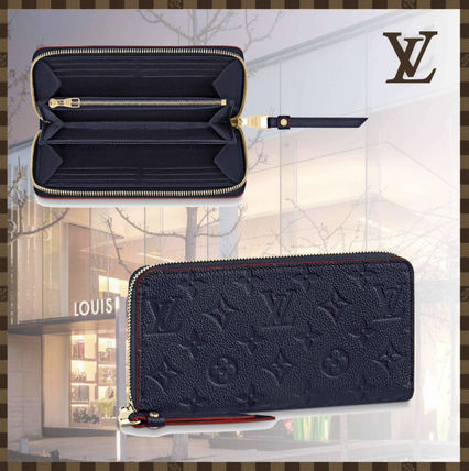 Louis Vuitton ZIPPY WALLET Monogram Calfskin Plain Leather Folding Wallet Long Wallet M62121 