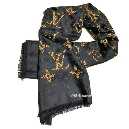 Louis Vuitton 2019 20AW Monogram Giant Jungle Logomania Scarf M75884 