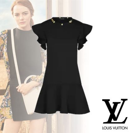Louis Vuitton 2020 21AW Monogram Casual Style Plain Cotton Party Style Dresses 1A849Z 