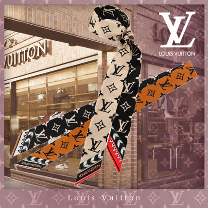 Louis Vuitton 2020 21AW Stripes Monogram Silk Elegant Style M76498 M76497 