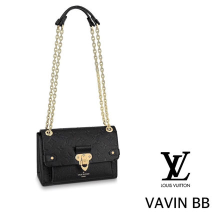 Louis Vuitton MONOGRAM EMPREINTE Chain Leather Party Style Elegant Style Formal Style Logo 