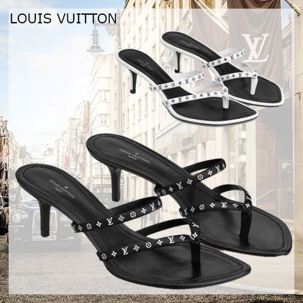 Louis Vuitton 2020 SS Open Toe Casual Style Blended Fabrics Street Style Plain 1A7S3C 1A7S3R 