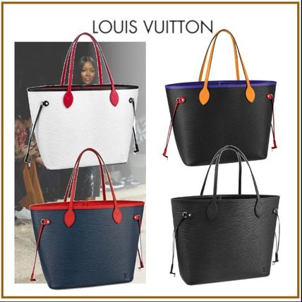 Louis Vuitton EPI 2020 SS Blended Fabrics A4 2WAY Bi color Plain Leather Elegant Style 