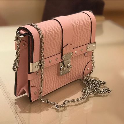 Louis Vuitton EPI 2020 SS Blended Fabrics Bi color Chain Plain Leather Chain Wallet M67507 