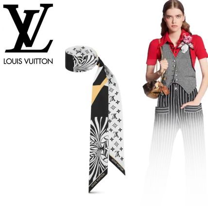 Louis Vuitton MONOGRAM 2020 SS Monogram Silk Logo Knit &amp; Fur Scarves MP2658 