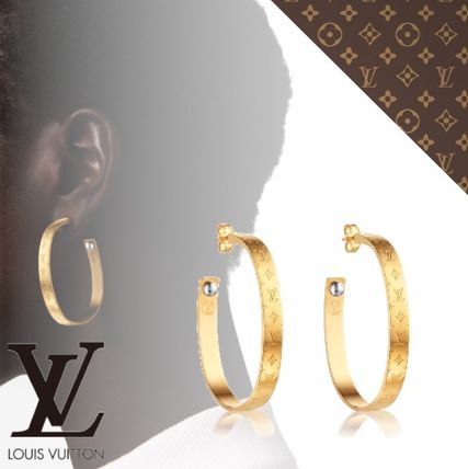 Louis Vuitton 2019 20AW Nanogram Hoop Earrings M00220 